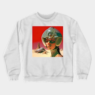 We Are Floating In Space - 104 - Sci-Fi Inspired Retro Artwork Crewneck Sweatshirt